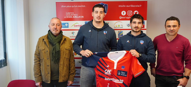 RUGBY – Dachi Papunashvili et Mehdi Slamani s’engagent jusqu’en 2024 en contrat espoir avec le Stade Aurillacois