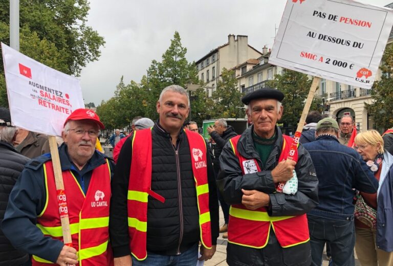 Aurillac – Manifestation pour l’augmentation des salaires et contre la hausse des prix de l’énergie