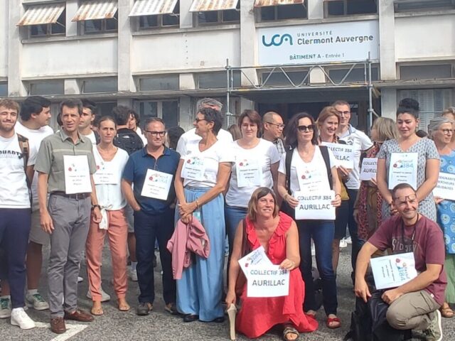 Les enseignants du supérieur issus du secondaire manifestent à Aurillac