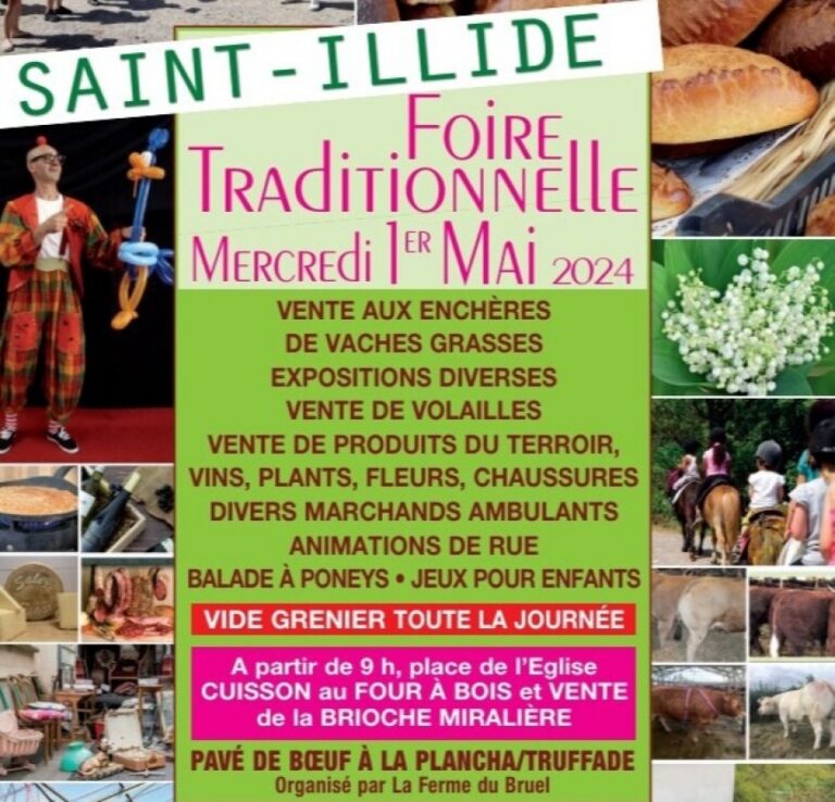 La foire traditionnelle du 1er mai ce mercredi à Saint-Illide dans le Cantal