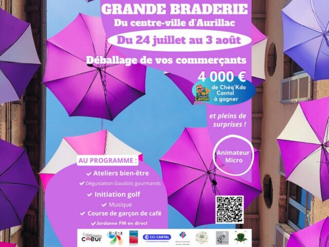 4 000€ de chèq’kdo et des animations bien-être : top départ de la grande braderie du centre-ville d’Aurillac
