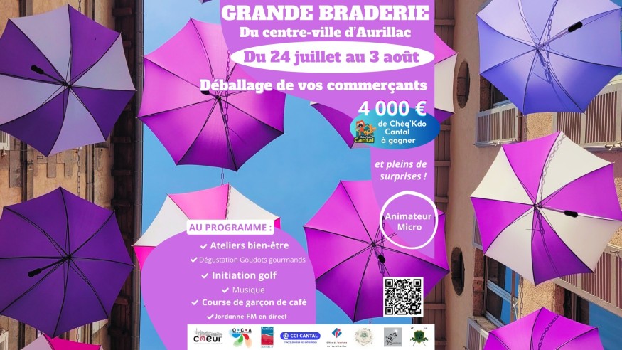 4 000€ de chèq'kdo et des animations bien-être : top départ de la grande braderie du centre-ville d'Aurillac