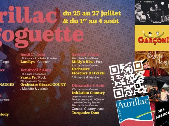 Aurillac en Goguette : deux week-ends de concerts et bals populaires gratuits du 25 juillet au 4 août