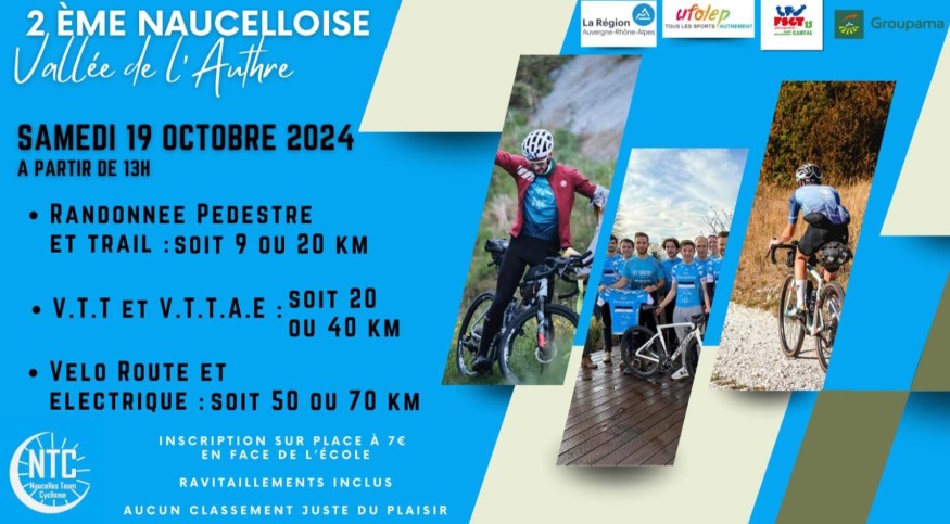 Naucelles Trail Cyclisme organise la 2e édition de La Naucelloise ce samedi 19 octobre