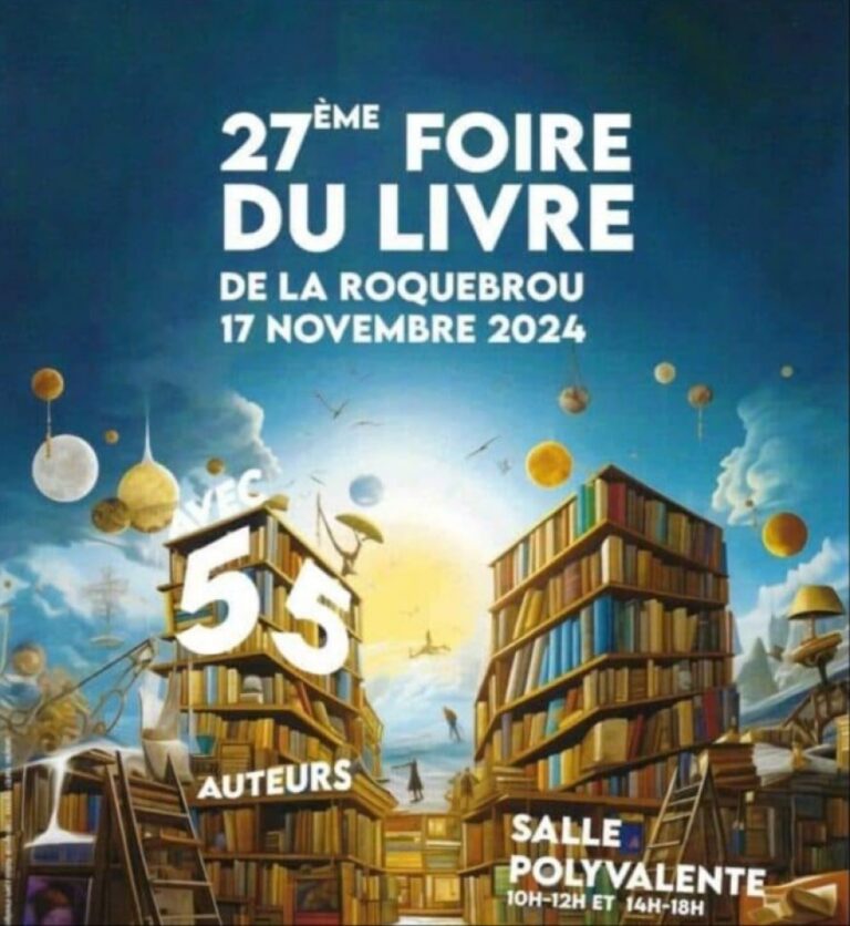 1er salon littéraire du cantal, la foire du livre de Laroquebrou c’est ce dimanche 17 novembre
