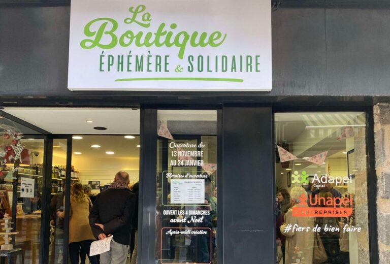 L’ADAPEI du Cantal ouvre à Aurillac La Boutique Éphémère et Solidaire : une première en France