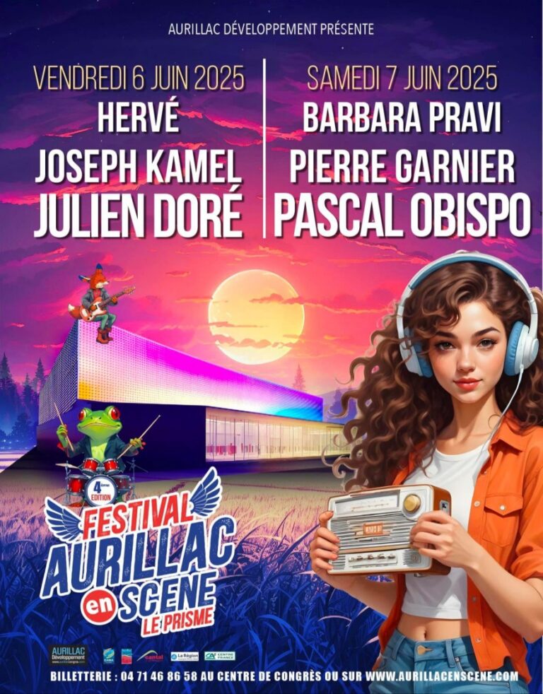 Julien Doré et Pascal Obispo : têtes d’affiche du Festival Aurillac En Scène 2025