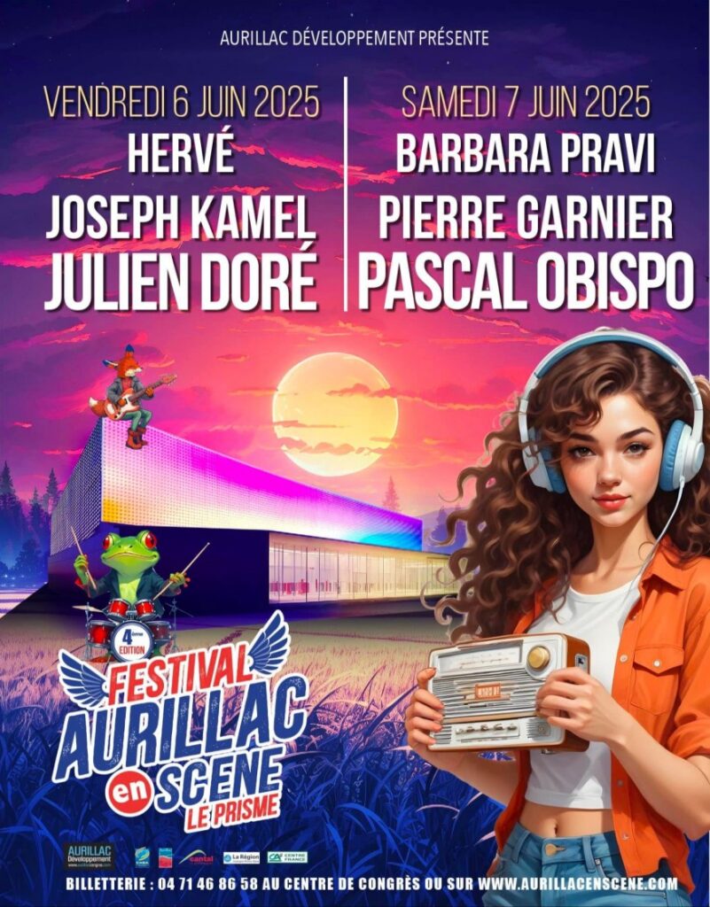 Julien Doré et Pascal Obispo : têtes d'affiche du Festival Aurillac En Scène 2025