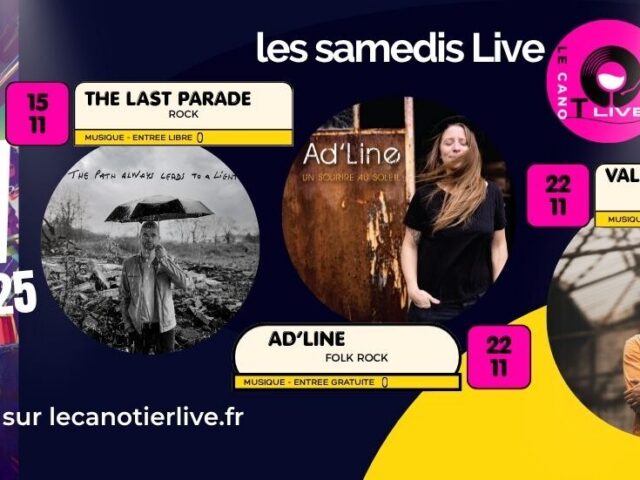 La programmation riche et variée des Samedis Live au Canotier Live à Aurillac