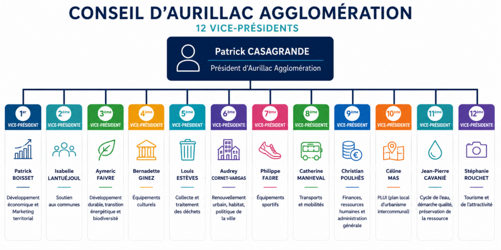 Aurillac : Patrick Casagrande installe ses conseillers et trace sa feuille de route